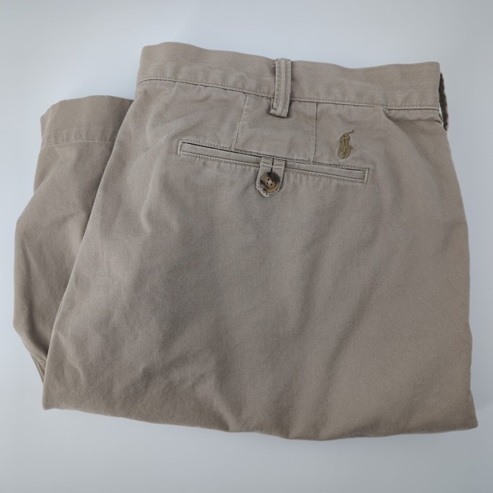 Polo Ralph‎ Lauren Chino Shorts Men 42 Khaki Tan Stretch Classic Fit Casual Golf